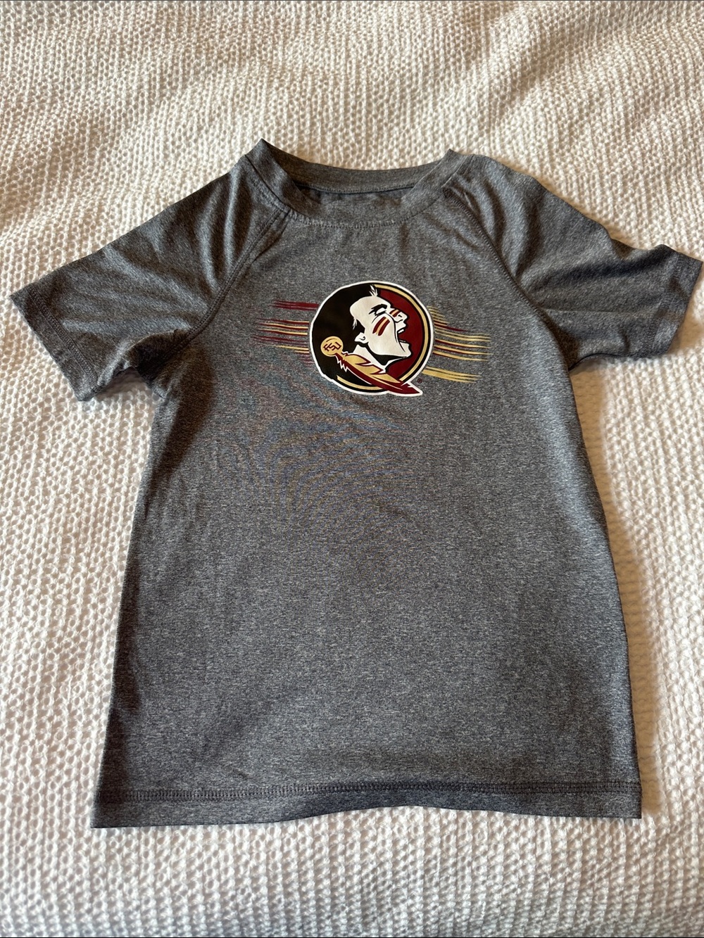 Rivalry Threads Gray Short Sleeve Tee with Team Logo